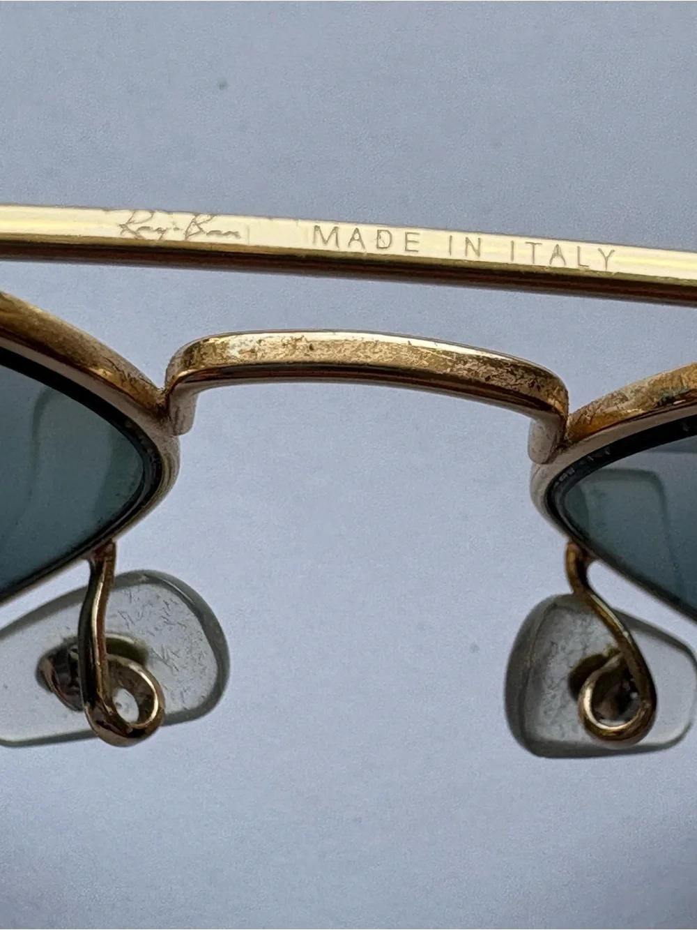 Ray-Ban Large Aviator Gold with Silver/Blue Polarized Flash Lenses